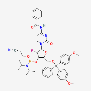molecular formula C46H51FN5O8P B10831300 N4-Benzoyl-1-(2'-deoxy-2'-fluoro-5'-O-DMT-b-D-arabinofuranosyl)uracil 3'-CE-phosphoramidite 