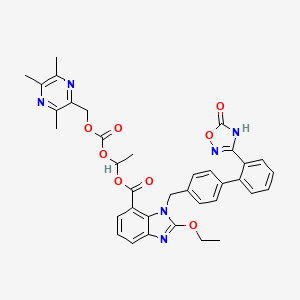molecular formula C36H34N6O8 B10831436 Azilsartan Mepixetil CAS No. 1596357-16-2