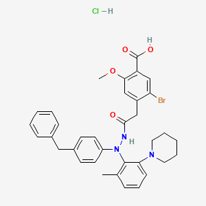 molecular formula C35H37BrClN3O4 B10831840 Teslexivir hydrochloride 