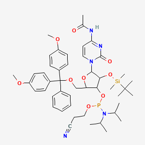 molecular formula C47H64N5O9PSi B10831861 Ac-rC Phosphoramidite 