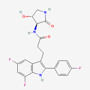 molecular formula C21H18F3N3O3 B10831908 Inaxaplin CAS No. 2446816-88-0