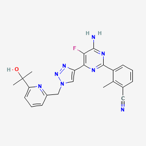 molecular formula C23H21FN8O B10831957 Adenosine receptor antagonist 2 