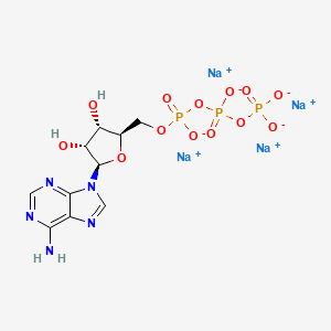 molecular formula C10H12N5Na4O13P3 B10832025 Adenosine 5'-(tetrahydrogen triphosphate), tetrasodium salt CAS No. 606-67-7