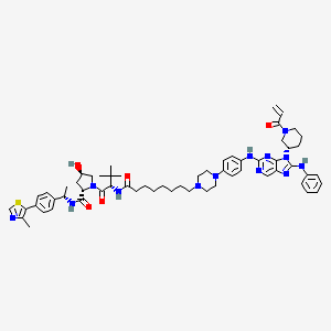 molecular formula C60H77N13O5S B10832072 PROTAC EGFR degrader 3 