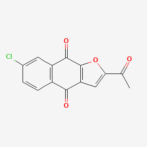 molecular formula C14H7ClO4 B10832182 2-acetyl-7-chlorobenzo[f][1]benzofuran-4,9-dione 