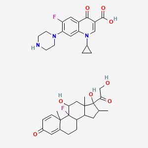 molecular formula C39H47F2N3O8 B10832282 Ciprofloxacin+dexamethasone 