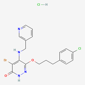 molecular formula C19H19BrCl2N4O2 B10832378 NM-702 CAS No. 139145-84-9