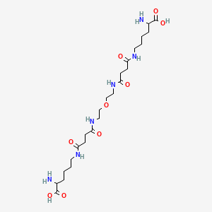 molecular formula C24H44N6O9 B10832650 2-Amino-6-[[4-[2-[2-[[4-[(5-amino-5-carboxypentyl)amino]-4-oxobutanoyl]amino]ethoxy]ethylamino]-4-oxobutanoyl]amino]hexanoic acid 