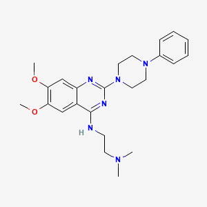 molecular formula C24H32N6O2 B10832655 N-[6,7-dimethoxy-2-(4-phenylpiperazin-1-yl)quinazolin-4-yl]-N',N'-dimethylethane-1,2-diamine 