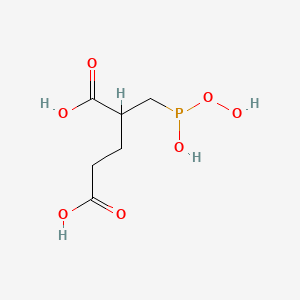 molecular formula C6H11O7P B10832727 2-[[Hydroperoxy(hydroxy)phosphanyl]methyl]pentanedioic acid 