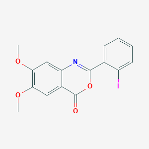 molecular formula C16H12INO4 B10832790 2-(2-Iodophenyl)-6,7-dimethoxy-4H-3,1-benzoxazin-4-one 
