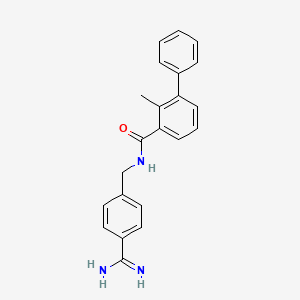 molecular formula C22H21N3O B10832817 N-[(4-carbamimidoylphenyl)methyl]-2-methyl-3-phenylbenzamide 
