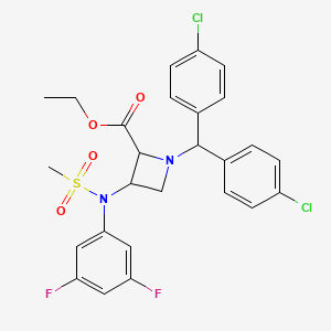 molecular formula C26H24Cl2F2N2O4S B10832854 Aminoazetidine derivative 5 