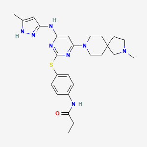molecular formula C26H34N8OS B10832860 Aminopyrimidine derivative 1 