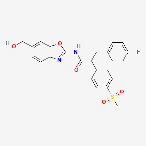 molecular formula C24H21FN2O5S B10832890 Aminobenzoxazole analog 1 