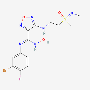 molecular formula C13H16BrFN6O3S B10832907 Aryl sulphoxide imine derivative 1 