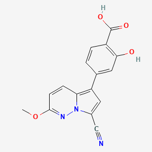 molecular formula C16H11N3O4 B10832929 Azaindole derivative 3 