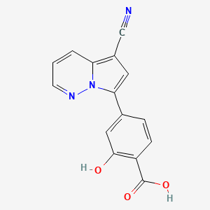 molecular formula C15H9N3O3 B10832944 Azaindole derivative 5 