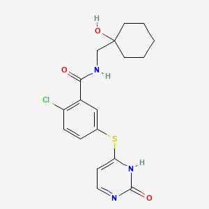 molecular formula C18H20ClN3O3S B10833055 Benzamide derivative 12 