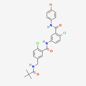 molecular formula C26H24BrCl2N3O3 B10833071 N-[4-Chloro-3-(4-bromophenyl)aminocarbonyl-phenyl]-2-chloro-5-(tert-butylcarbonylamino)methyl-benzamide 