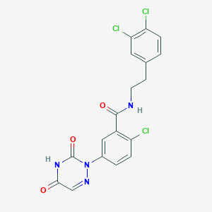 molecular formula C18H13Cl3N4O3 B10833073 Benzamide derivative 13 