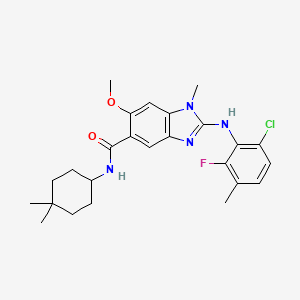molecular formula C25H30ClFN4O2 B10833096 Benzimidazole derivative 16 