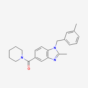molecular formula C22H25N3O B10833113 Methylbenzyl methylbenzimidazole piperidinylmethanone CAS No. 1234208-67-3