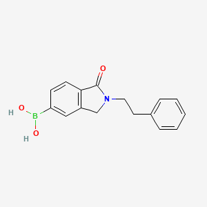 molecular formula C16H16BNO3 B10833195 Boronic acid derivative 5 