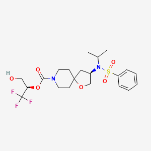 molecular formula C21H29F3N2O6S B10833211 Carbamate derivative 15 