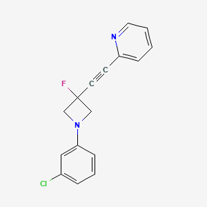 molecular formula C16H12ClFN2 B10833225 Central azetidine derivative 1 