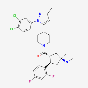 molecular formula C30H34Cl2F2N4O B10833261 Cyclopentane carboxamide derivative 1 