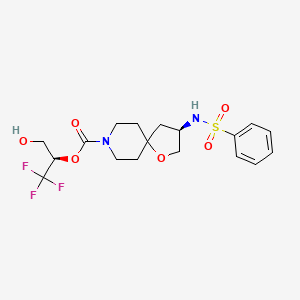 molecular formula C18H23F3N2O6S B10833281 Carbamate derivative 9 