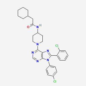 molecular formula C30H32Cl2N6O B10833343 Diphenyl purine derivative 3 