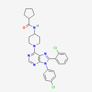 molecular formula C28H28Cl2N6O B10833347 Diphenyl purine derivative 2 