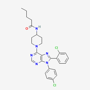 molecular formula C27H28Cl2N6O B10833349 Diphenyl purine derivative 5 