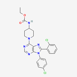 molecular formula C25H24Cl2N6O2 B10833359 Diphenyl purine derivative 4 
