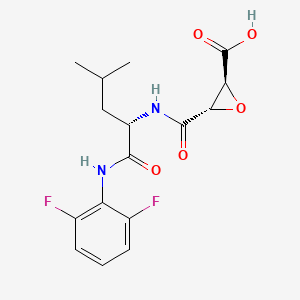 molecular formula C16H18F2N2O5 B10833378 Epoxysuccinate derivative 2 