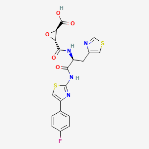 molecular formula C19H15FN4O5S2 B10833399 Epoxysuccinate derivative 7 