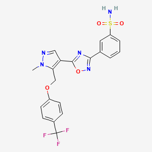 molecular formula C20H16F3N5O4S B10833439 Heteroaryl-pyrazole derivative 2 