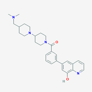 molecular formula C29H36N4O2 B10833478 Hydroxyqunoline analog 5 