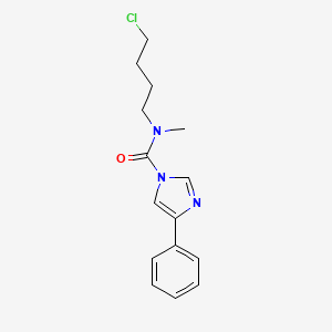 molecular formula C15H18ClN3O B10833503 N-(4-chlorobutyl)-N-methyl-4-phenyl-1H-imidazole-1-carboxamide 