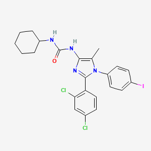 molecular formula C23H23Cl2IN4O B10833507 Imidazole derivative 6 