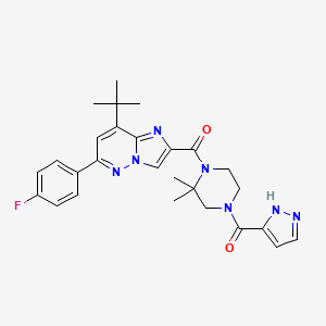 molecular formula C27H30FN7O2 B10833517 Imidazopyridazine derivative 5 