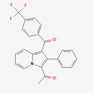 molecular formula C24H16F3NO2 B10833558 Indolizine derivative 1 