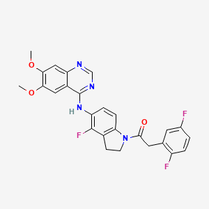 molecular formula C26H21F3N4O3 B10833581 Indoline derivative 8 