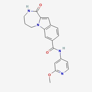 molecular formula C19H18N4O3 B10833599 Indole-based analog 14 