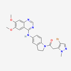 molecular formula C24H23BrN6O3 B10833631 Indoline derivative 11 
