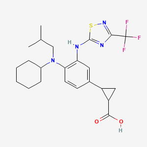 molecular formula C23H29F3N4O2S B10833663 Monoaryl-1,2-diamine derivative 3 