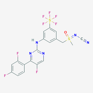 molecular formula C19H13F8N5OS2 B10833730 N-phenyl-pyrimidin-4-amine derivative 1 