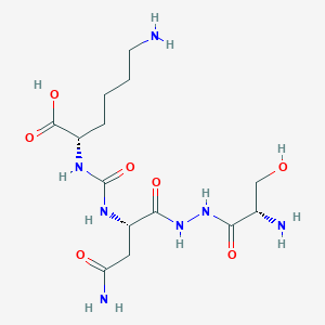 molecular formula C14H27N7O7 B10833772 Peptide analog 3 